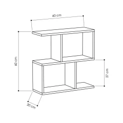 Tavolino salotto rettangolare quercia 90x41x54h cm - Lozio
