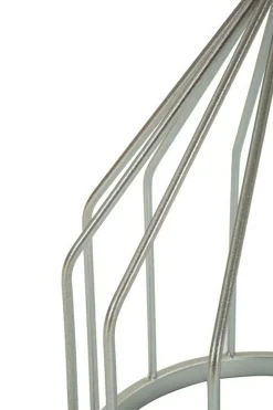 Tavolino salotto rotondo argento 37x37x58h cm - Calepio