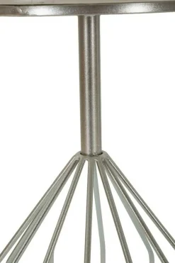 Tavolino salotto rotondo argento 37x37x58h cm - Calepio
