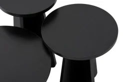 Tavolino salotto rotondo nero 43x43x48h cm - Amren