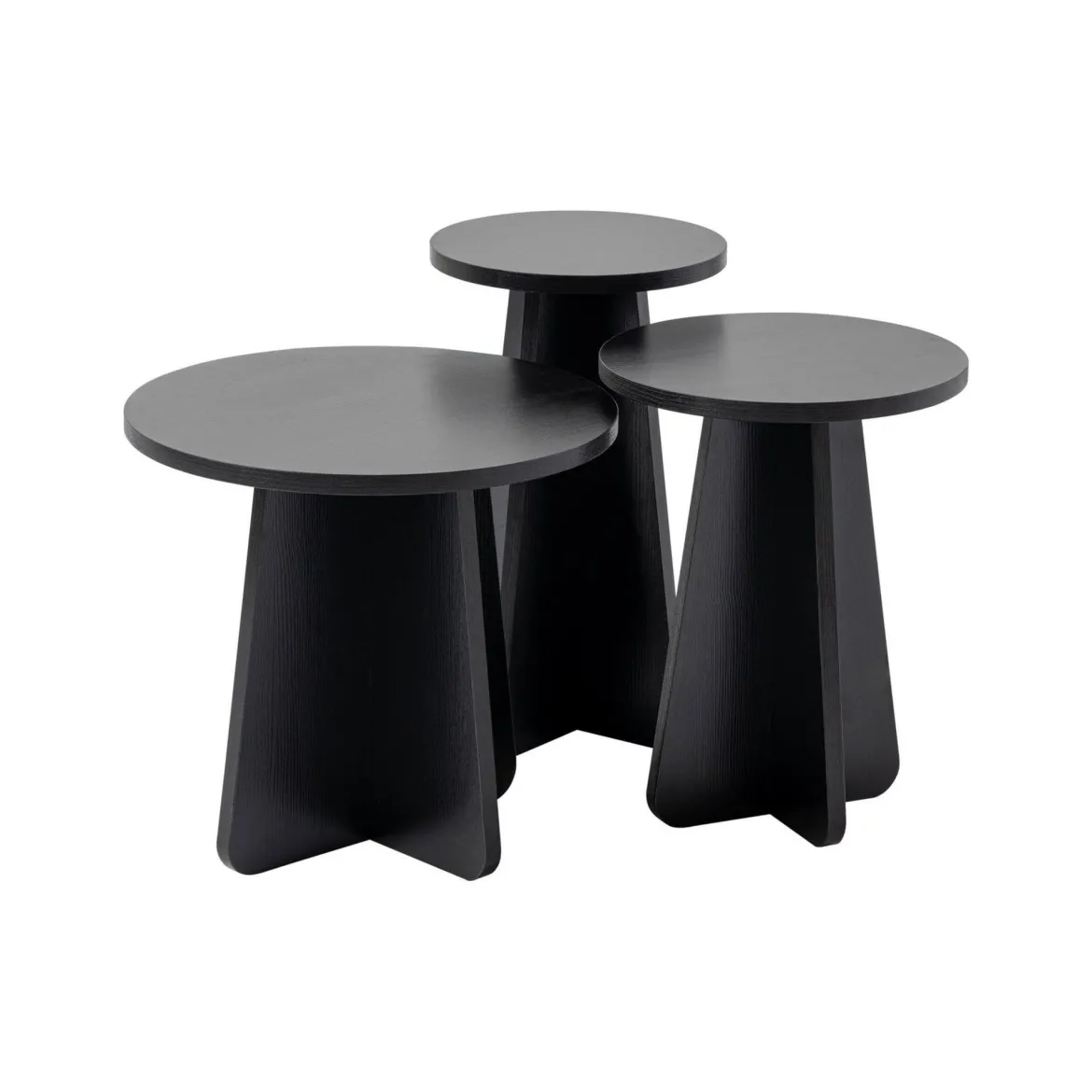 Tavolino salotto rotondo nero 43x43x48h cm - Amren
