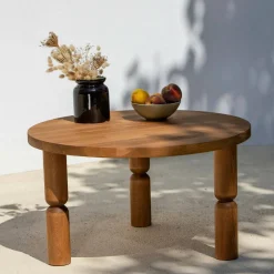 Tavolino salotto rotondo quercia 70x70x40h cm - Victorien