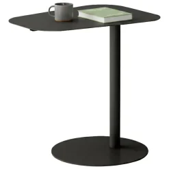 Tavolino salotto sagomato angoli arrotondoti ardesia 50x38x50h cm - Niccone