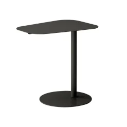Tavolino salotto sagomato angoli arrotondoti ardesia 50x38x50h cm - Niccone