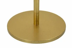 Tavolino soggiorno circolare oro 50x40x60h cm vetro fumé - Yoko