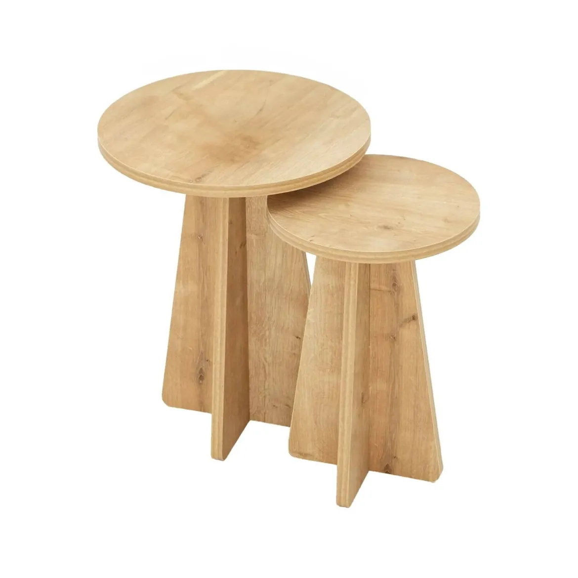 Tavolino soggiorno circolare quercia 40x40x50h cm - Dorina