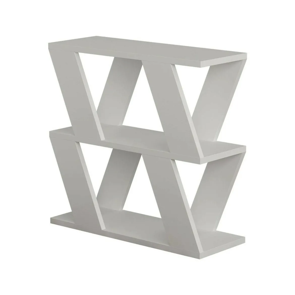 Tavolino soggiorno geometrico bianco 60x22x57h cm - Beniamina