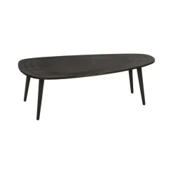 Tavolino soggiorno ovale antracite 115x50x38h cm - Eugenia