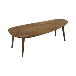 Tavolino soggiorno ovale noce 115x50x38h cm - Eugenia