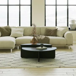 Tavolino soggiorno rettangolare antracite 30x40x63h cm - Blas
