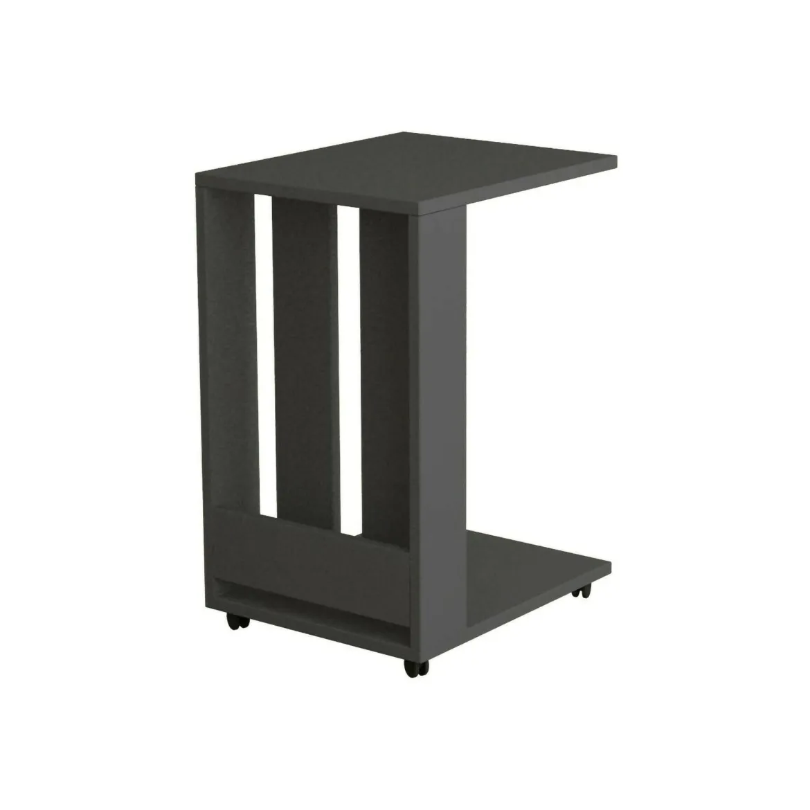 Tavolino soggiorno rettangolare antracite 60x20x60h cm - Fabrizia