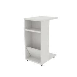 Tavolino soggiorno rettangolare bianco 30x40x63h cm - Blas