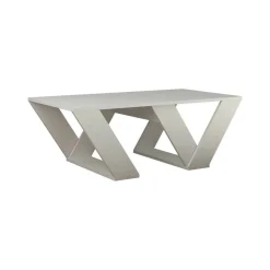 Tavolino soggiorno rettangolare bianco opaco 110x60x40h cm - Mercedes