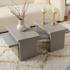 Tavolino soggiorno rettangolare marmo 110x45x41h cm - Amarantha