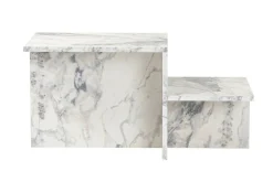 Tavolino soggiorno rettangolare marrone e antracite 90x60x40h cm - Apostolo