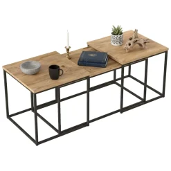 Tavolino soggiorno rettangolare quercia 30x40x63h cm - Blas