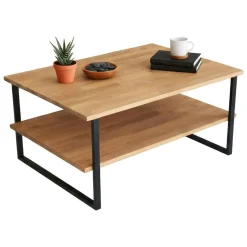 Tavolino soggiorno rettangolare quercia 90x41x54h cm - Basilica