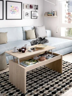 Tavolino soggiorno rettangolare rovere 102x50x43h cm - Audi
