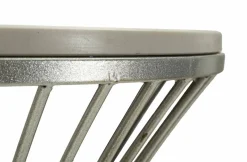 Tavolino soggiorno rotondo argento 50x50x100h cm - Merli