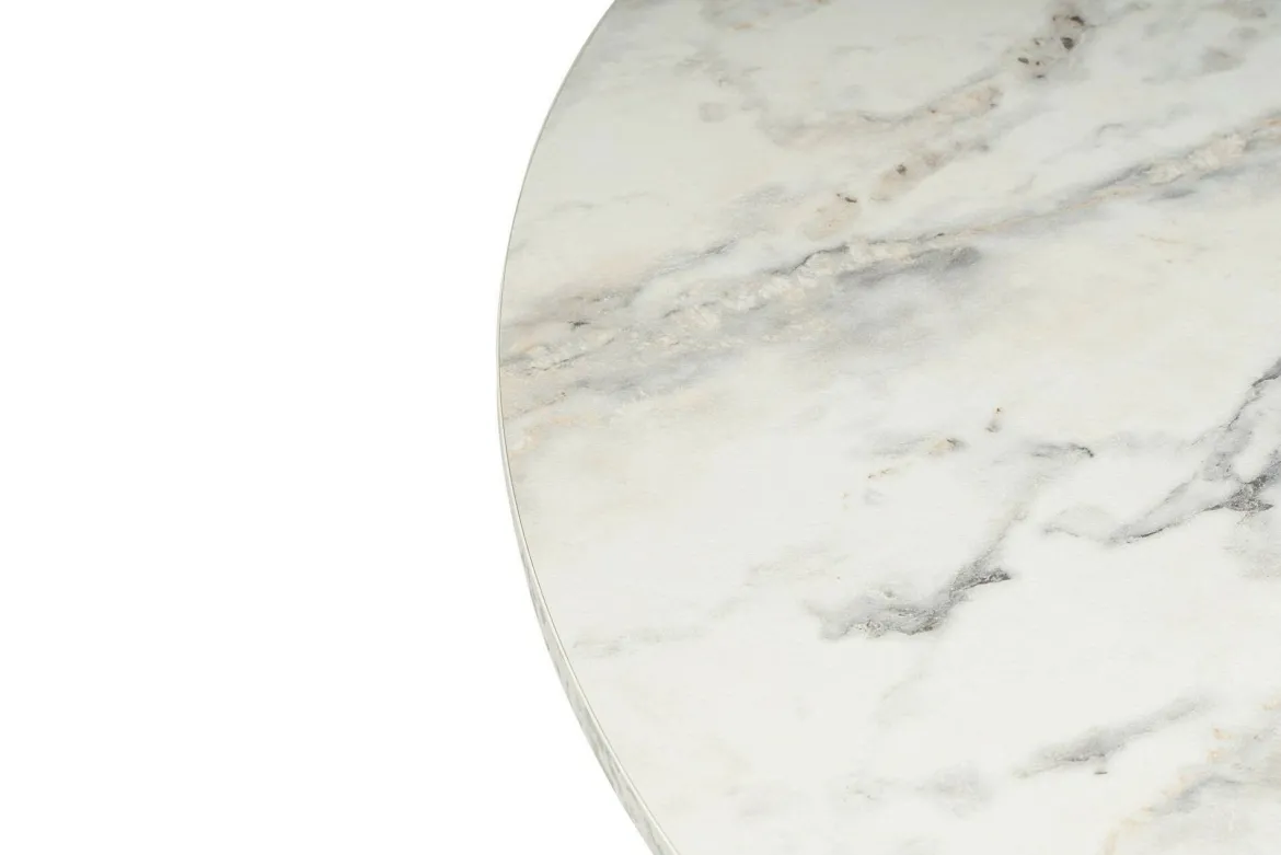 Tavolino soggiorno rotondo marmo 80x80x40h cm - Ridoc