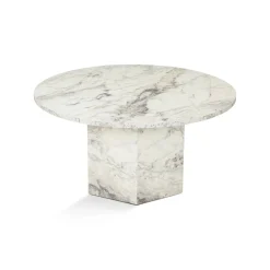 Tavolino soggiorno rotondo marmo 80x80x40h cm - Ridoc