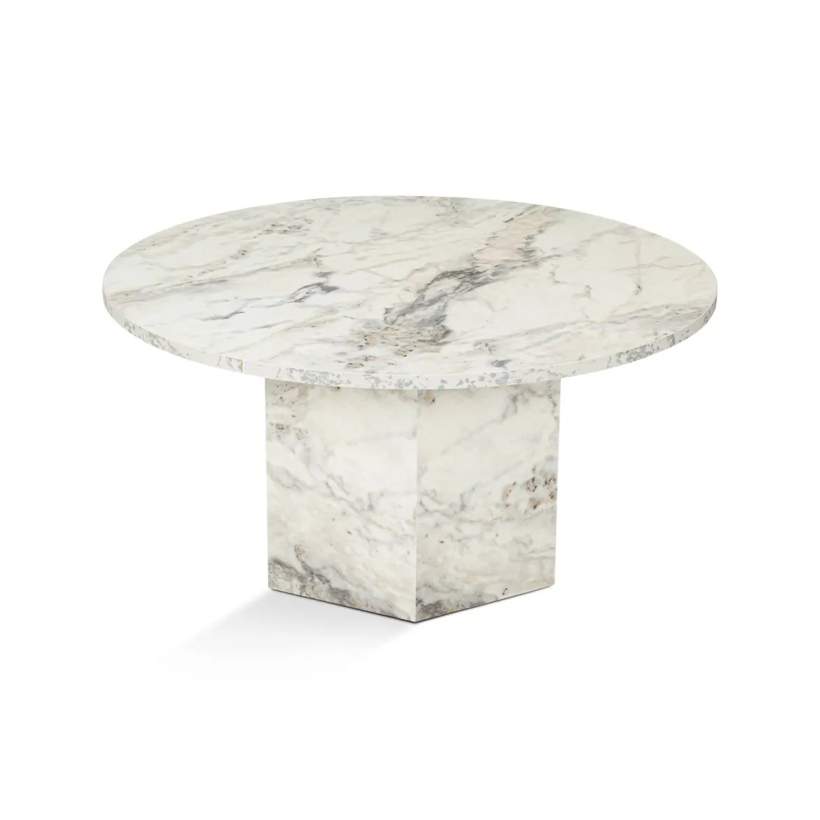 Tavolino soggiorno rotondo marmo 80x80x40h cm - Ridoc