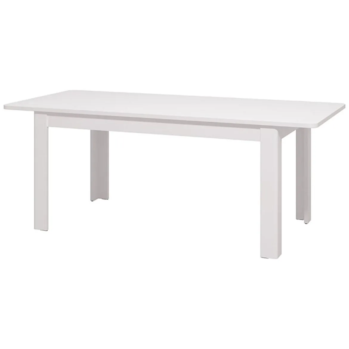 Tavolo Allungabile Bianco Lucido 8 Posti Allungabile 160x90.5x76.5h cm, - Colosimi