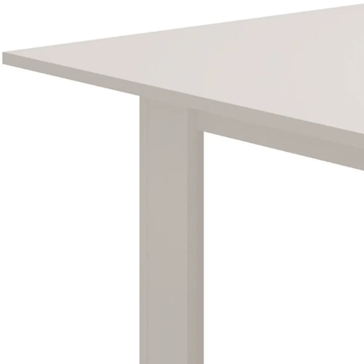 Tavolo Allungabile Bianco Opaco 8 Posti Allungabile 120x80x76h cm, Meccanismo Estensione Allunga Centrale - Marudo
