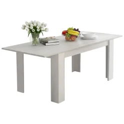 Tavolo allungabile classico 8-10 posti 160/220x88cm bianco - Artino