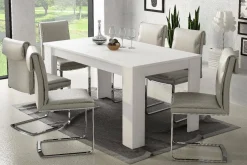Tavolo allungabile classico 8-10 posti 160/220x88cm bianco - Artino
