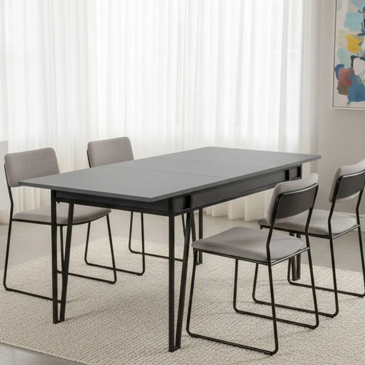 Tavolo allungabile elegante 6-8 posti 170x80cm bianco - Terralba