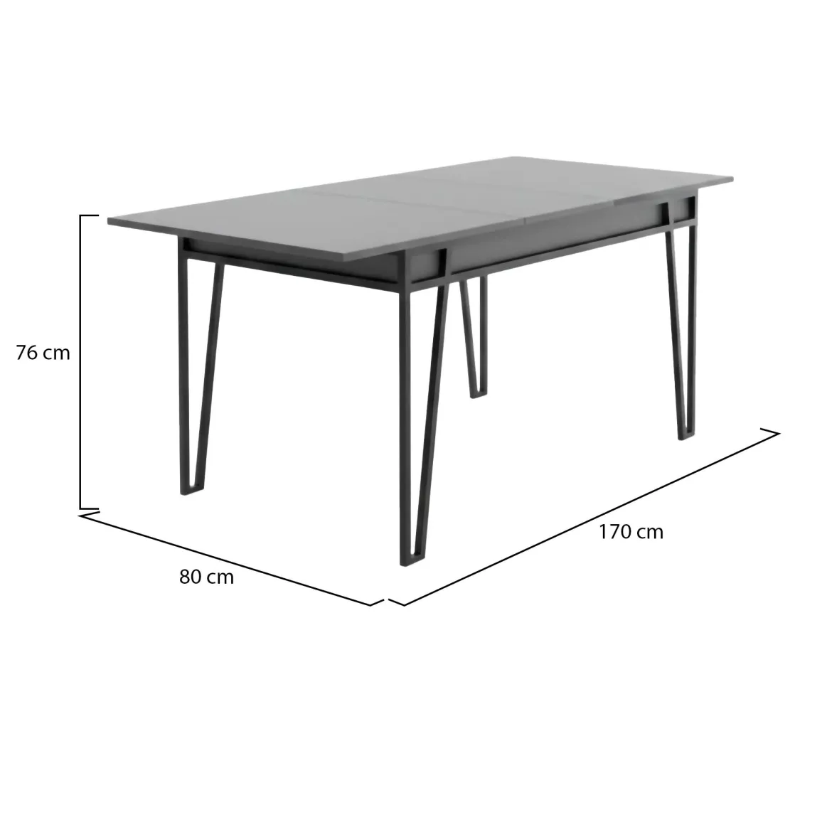 Tavolo allungabile elegante 6-8 posti 170x80cm bianco - Terralba