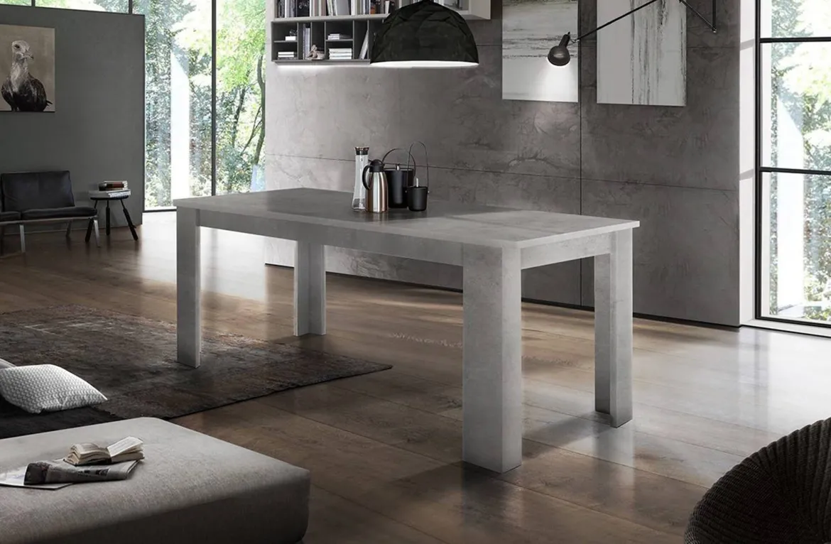 Tavolo allungabile grande 8-12 posti 160/210x90cm grigio - Agenore