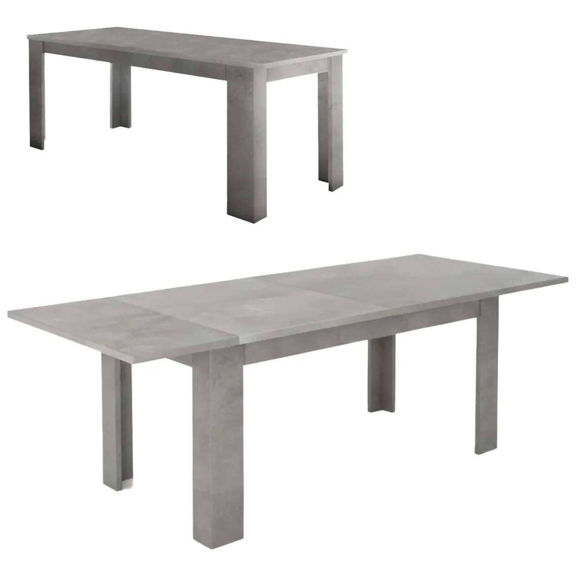 Tavolo allungabile grande 8-12 posti 160/210x90cm grigio - Agenore