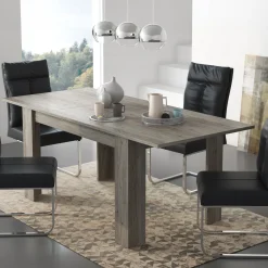 Tavolo Allungabile Grigio Rovere Grigio Allungabile Meccanismo Estensione Allunga Centrale 200x90x75h cm, Lunghezza Massima 200 cm - Marene