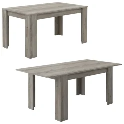 Tavolo Allungabile Grigio Rovere Grigio Allungabile Meccanismo Estensione Allunga Centrale 200x90x75h cm, Lunghezza Massima 200 cm - Marene