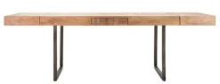 Tavolo allungabile Hadid, 160x90 h77 cm, Marrone e Nero