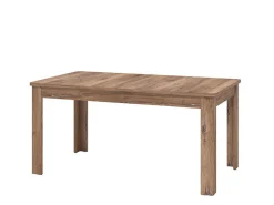 Tavolo Allungabile Marrone Noce 8 Posti Allungabile 160x91x77h cm, Effetto Invecchiato - Colosimi