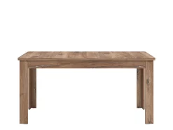 Tavolo Allungabile Marrone Noce 8 Posti Allungabile 160x91x77h cm, Effetto Invecchiato - Colosimi