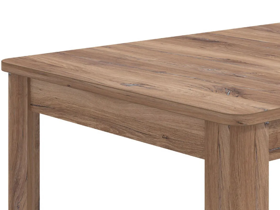 Tavolo Allungabile Marrone Noce 8 Posti Allungabile 160x91x77h cm, Effetto Invecchiato - Colosimi
