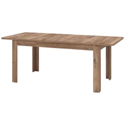 Tavolo Allungabile Marrone Noce 8 Posti Allungabile 160x91x77h cm, Effetto Invecchiato - Colosimi