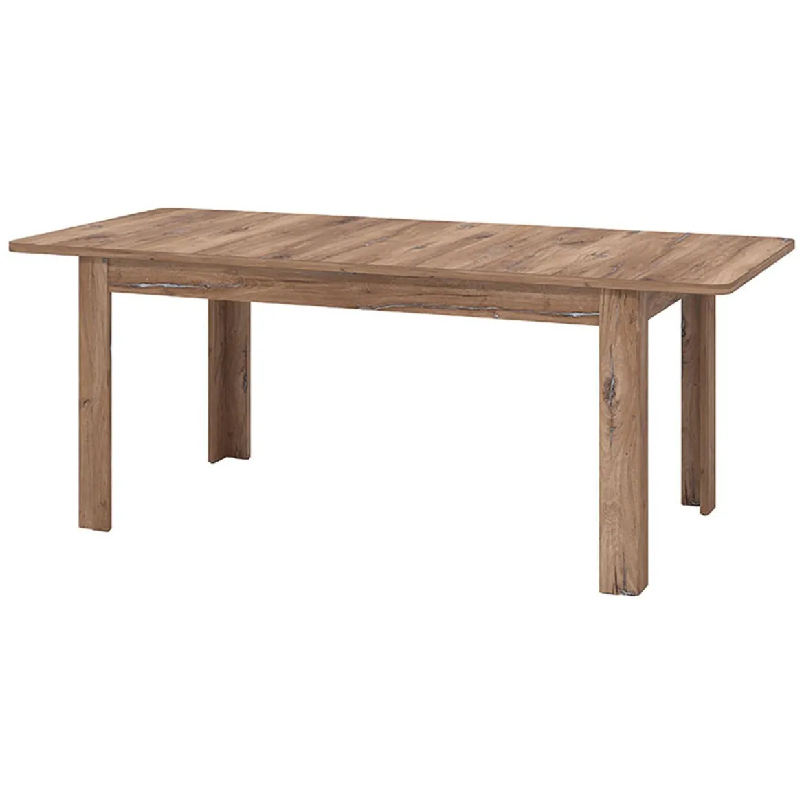 Tavolo Allungabile Marrone Noce 8 Posti Allungabile 160x91x77h cm, Effetto Invecchiato - Colosimi