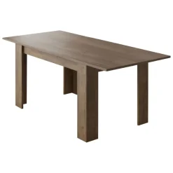 Tavolo Allungabile Marrone Noce Allungabile Meccanismo Estensione Allunga Centrale 220x90x75h cm, Lunghezza Massima 220 cm - Campora