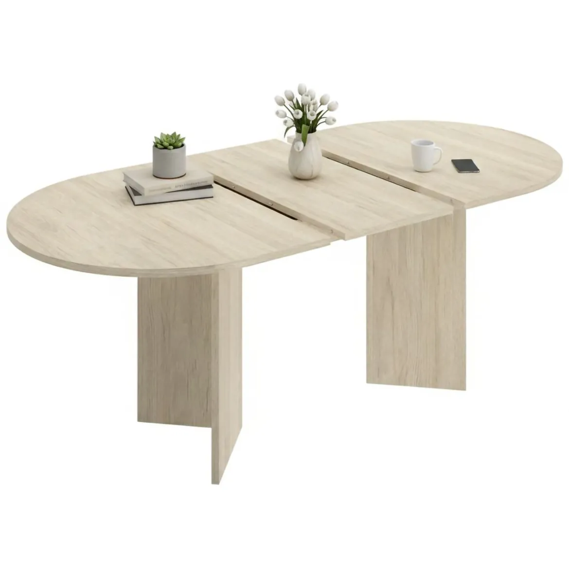 Tavolo Allungabile Marrone Rovere 6 Posti Allungabile 90x140x76h cm, - Espanola
