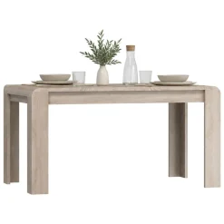 Tavolo Allungabile Marrone Rovere 8 Posti Allungabile 115x80x76h cm, Angoli Arrotondati - Kasano