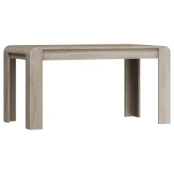 Tavolo Allungabile Marrone Rovere 8 Posti Allungabile 115x80x76h cm, Angoli Arrotondati - Kasano