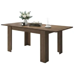 Tavolo Allungabile Marrone Rovere Allungabile Meccanismo Estensione Allunga Centrale 220x90x75h cm, Lunghezza Massima 220 cm - Campora