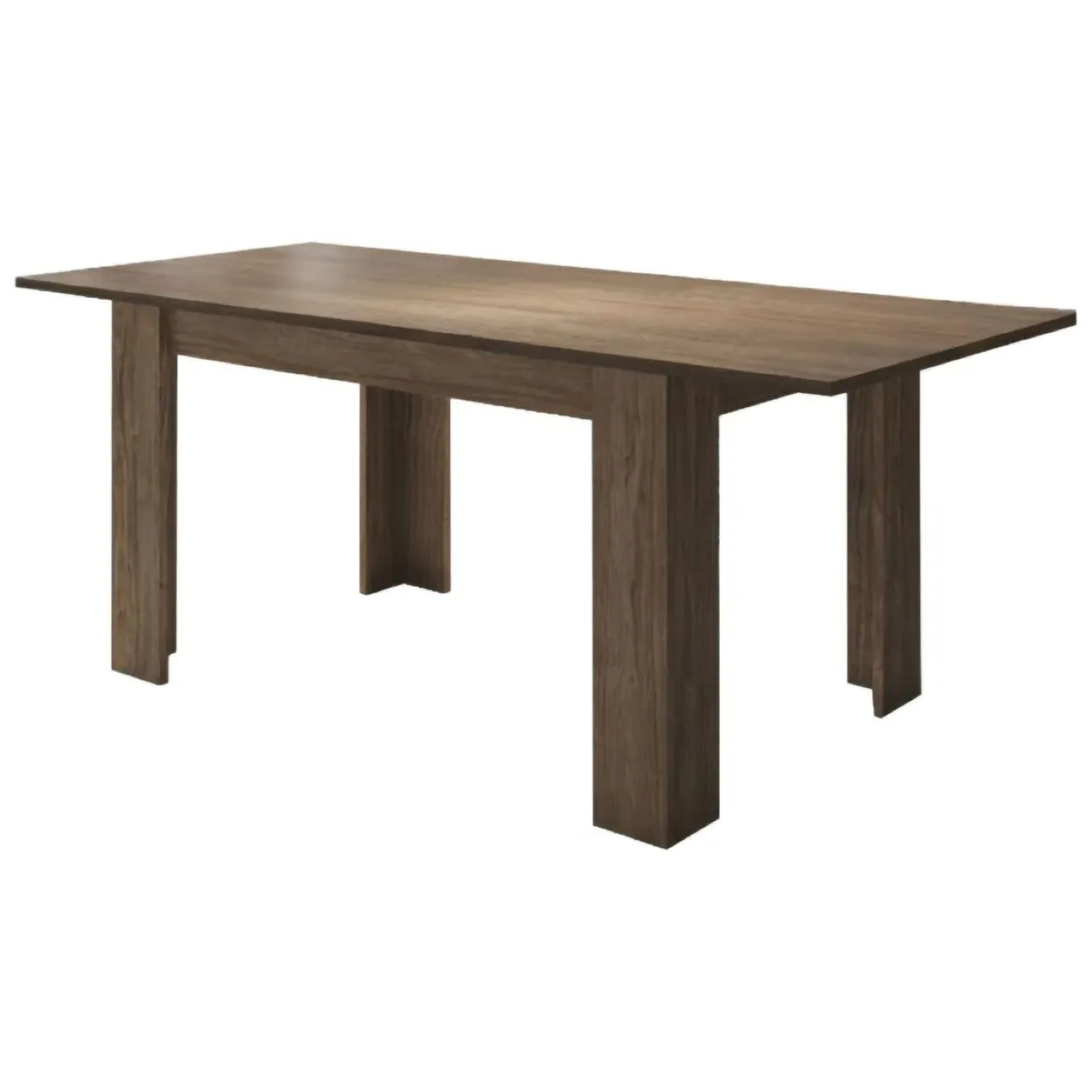 Tavolo Allungabile Marrone Rovere Allungabile Meccanismo Estensione Allunga Centrale 220x90x75h cm, Lunghezza Massima 220 cm - Campora