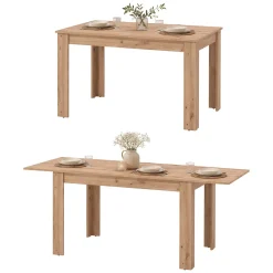 Tavolo Allungabile Marrone Rovere Nodi 8 Posti Allungabile 120x80x76h cm, - Marudo
