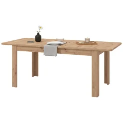 Tavolo Allungabile Marrone Rovere Nodi 8 Posti Allungabile 160x90.5x76.5h cm, - Colosimi